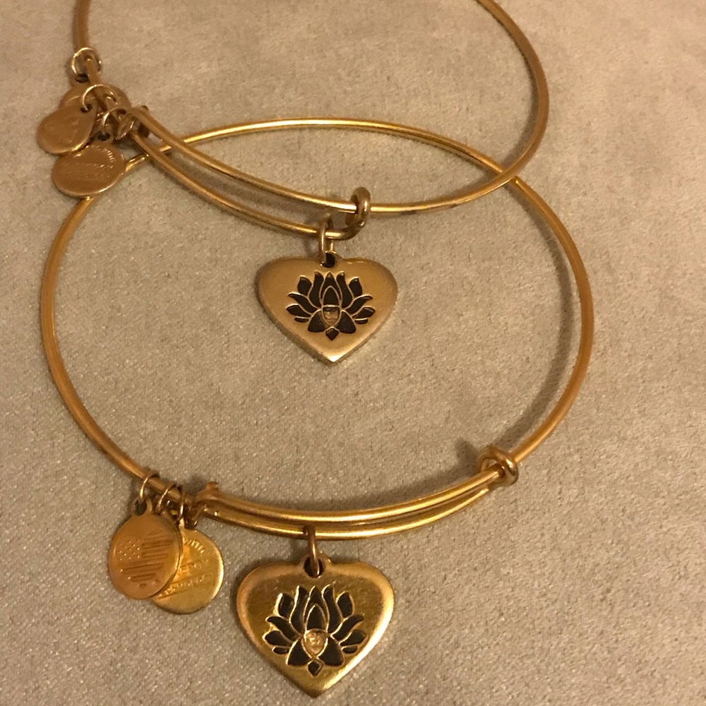 Alex & Ani Lotus Flower Gold Bangle